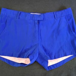 Amanda Uprichard Vibrant Blue Silk Shorts